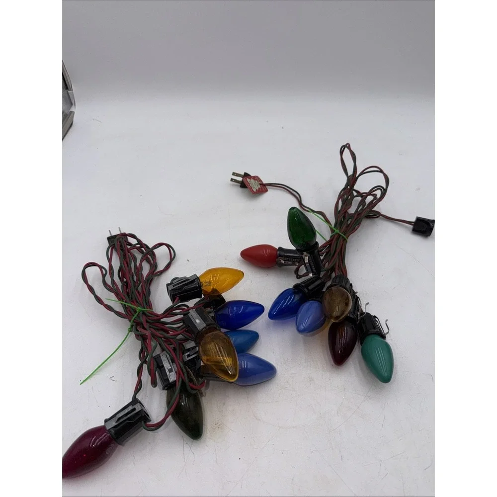 Lot Vintage C-9 Christmas Lights Strands 7 Bulbs Each Tested Working